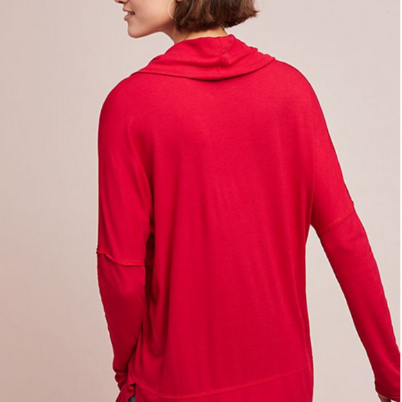 ANTHROPOLOGIE Samara Red Cowl Neck Tunic. NWT - Picture 3 of 7
